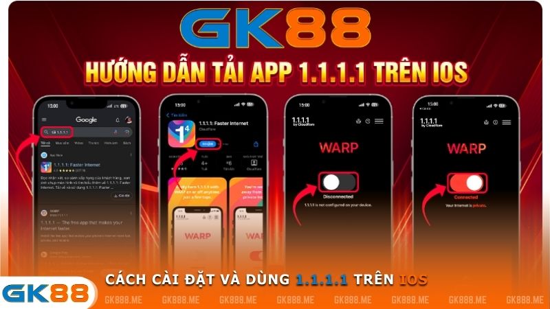 Cài đặt ứng dụng 1.1.1.1 trên iOS