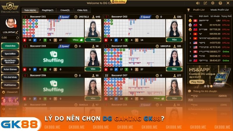 lý do chọn DG Gaming