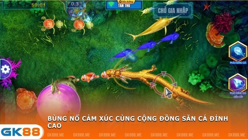 Chia sẻ và cùng bùng nổ cảm xúc cùng cộng đồng người chơi săn cá GK88