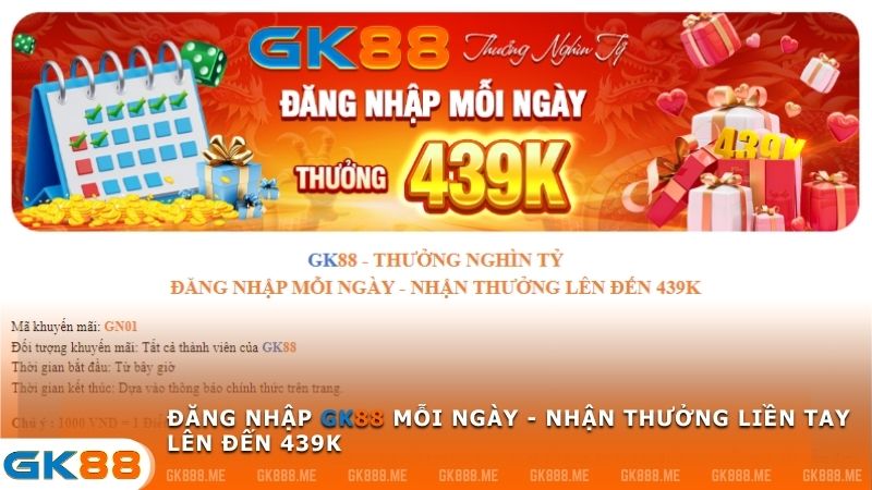 Đăng nhập GK88 mỗi ngày